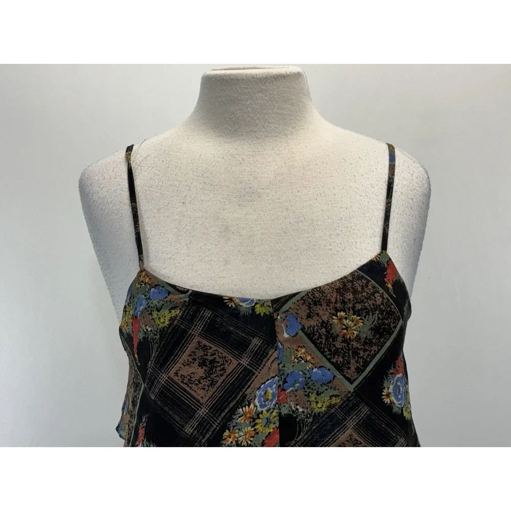 Free People Daisy Chain Dress Size 4 Layered Flowy Boho Tiered Fairy Sheer Flowy
